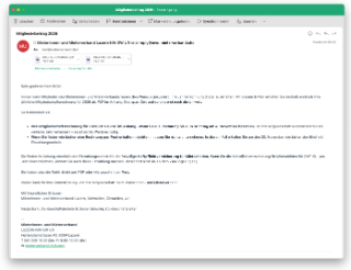 Sie haben unsere Jahres-Rechnung per E-Mail erhalten